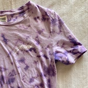 Tie dye crop top PINK Victoria’s Secret 💜